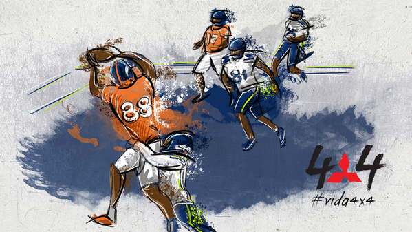 nacaomitsubishi's tweet photo. O #broncos bem que tentou, mas 43 a 8 fica difícil! Olha esse momento incrível de Denver. #superbowlXLVIII #vida4x4 http://t.co/0E1e1qZUli