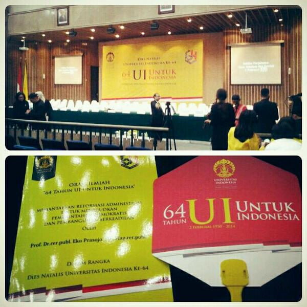 IluniUI's tweet image. (3) Sneak peek Dies Natalis Universitas Indonesia ke-64, 3 Februari 2014, Balai Sidang Kampus UI Depok.