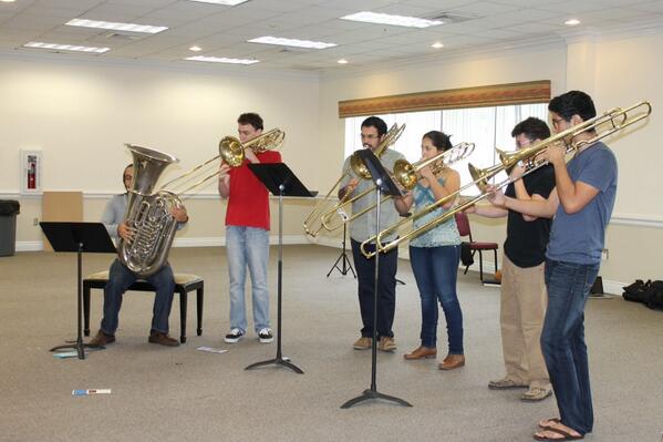BrassBrew's tweet photo. Rehearsals!!! #brassband #brassbrew #brass #music http://t.co/SY8aAOB98v