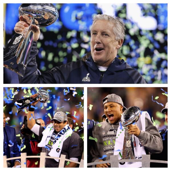 Hey #12thMan, these guys are bringing the Lombardi Trophy back to Seattle!