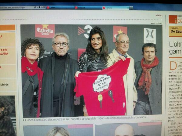 Solidaritat actors amb treballadors TV3. Premis Gaudí. FOTO <a href="/tv3teva/">Жанна Гурская</a> @joestimoTV3