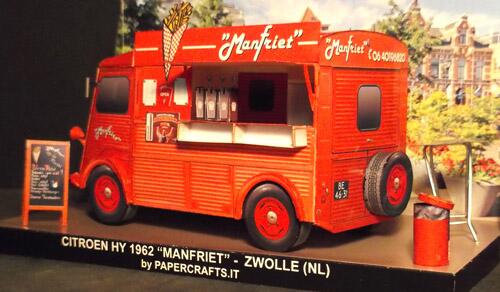 ninjatoespaper's tweet photo. DL #papercraft ペーパークラフト #bouwplaat #bastelbogen #Manfriet retro #Citroen HY 1962 food truck: http://t.co/zXgghfWZx6 http://t.co/ySDKr0KRKG