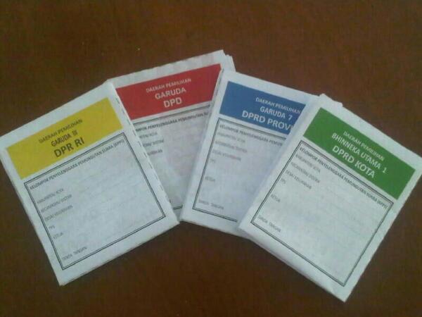 Perludem on Twitter: "Surat suara Pileg 9 April 2014 