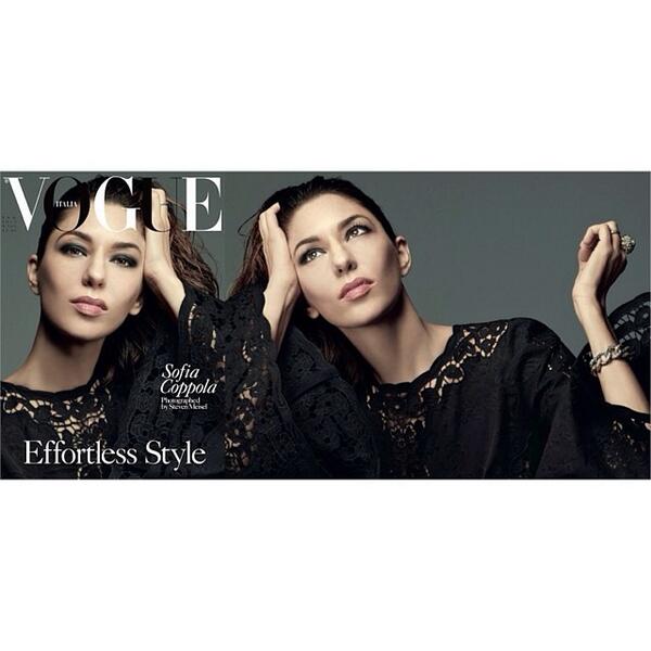 dolcegabbana's tweet photo. A divine Sofia Coppola in Dolce&Gabbana on Vogue Italia February cover. #dgcovers #dolcegabbana #dgcelebs #sofiac... http://t.co/Bfd8p9JatC