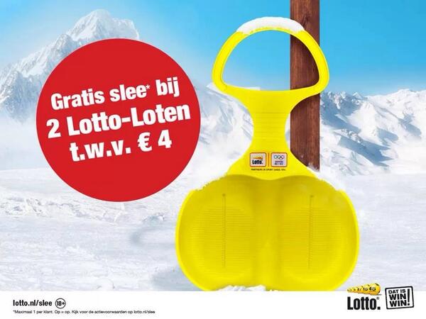 #GRATIS  slee bij 2 lotto-loten
Nu te koop bij 
goo.gl/maps/BrrZS
SLS-Shop
St.Jansstr.13
#Groningen 
#gwv2014