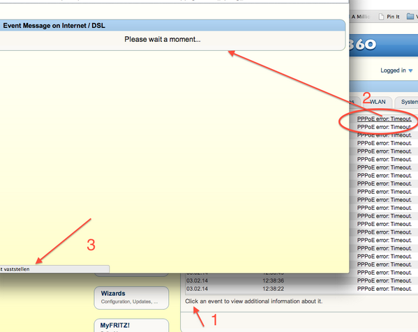 maarten's tweet image. My @FritzBoxAU wants to try help pages online when it's not connected and purges the event list on reset #notthinking