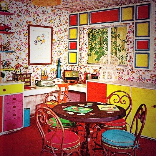 drawitappp's tweet photo. Colorful room. #retro #art http://t.co/OesgCT7w83