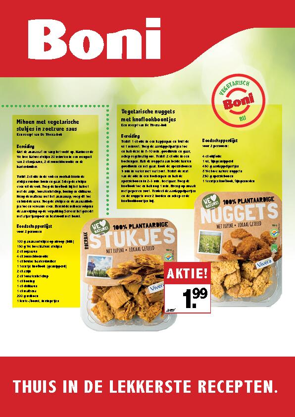 Vegetarische nuggets of Stukjes voor maar €1,99! Benieuwd naar vegetarische recepten? hier staan er 2 geselecteerd!