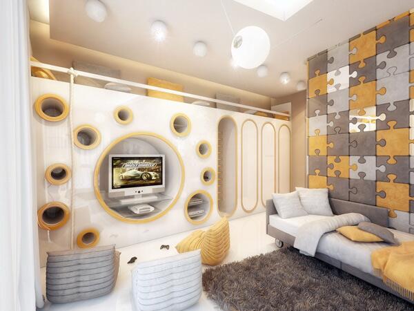 InfoKonstruksi's tweet photo. Desain Kamar Anak bertemakan Geometri. http://t.co/26qjE5Enpx