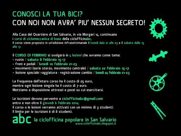 nuovo corso di ciclomeccanica di base di #ciclofficinabc con <a href="/beppepiras/">giuseppe piras</a> <a href="/videlalla/">federica garoglio</a> <a href="/cidrolino/">cidrolino</a> ciclofficinabc.blogspot.it/2014/02/approf…