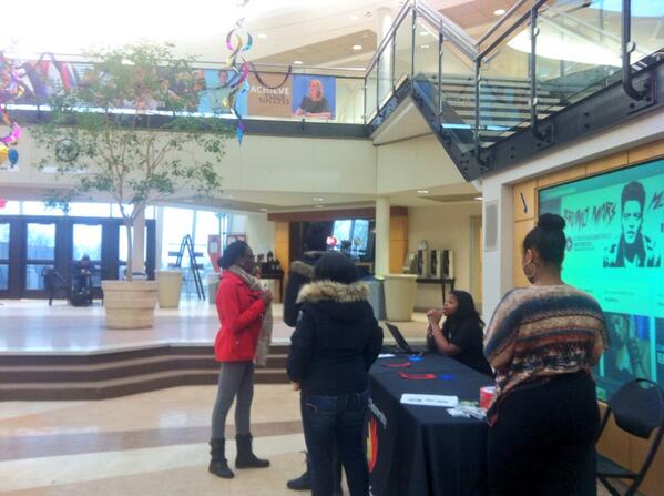 The ladies working hard making sure that the BHM kick off goes right!!! #BlackHistoryMonth