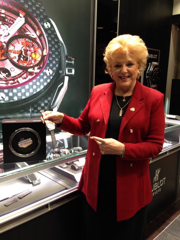 Hublot's tweet photo. Thanks to #LasVegas Mayor Carolyn Goodman for stopping by our #Hublot Boutique! http://t.co/Lq7QXpQuDW