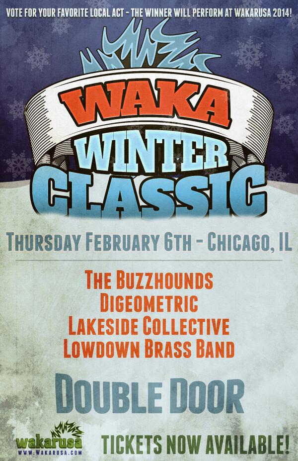 wakarusafest's tweet photo. #WWC2014 @doubledoor in chicago this Thurs night w/ @BuzzhoundSTL @Digeometric @LakesideCollect @Lowdownbrass http://t.co/1OQGCfkQYs