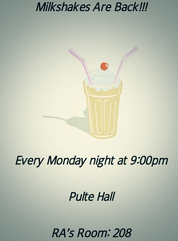 #MilkshakeMonday has returned! Don't forget to drop by tonight for some of the best milkshakes around! #theyrefree