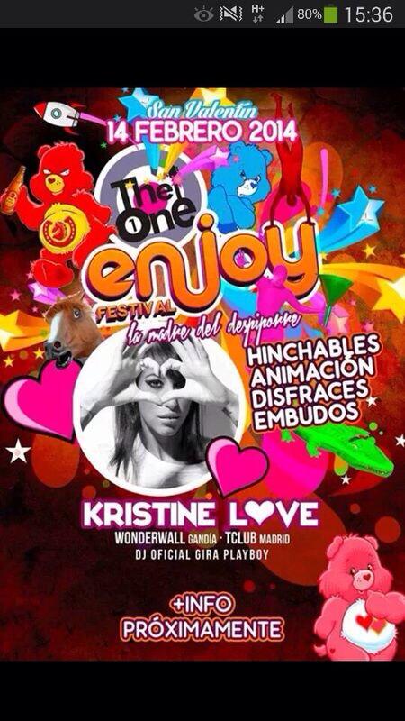 MuxuEventos's tweet photo. ENJOY FESTIVAL! 14 de febrero en SALA THE ONE! Consigue tu entrada anticipada por 8e con copa 633161948 http://t.co/JOm0LqrNAJ