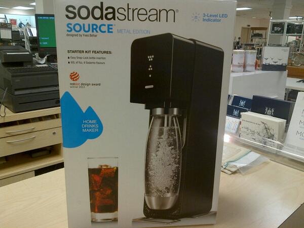 jkenney's tweet photo. Bought a nice @SodaStream unit at the @HudsonsBayCo. Thanks to @Oxfam for the tip. #Buycott #BDSfail #GoScarJo http://t.co/gn3pHcNl91