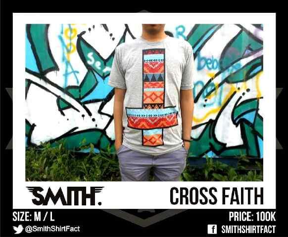 CROSH FAITH (UNISEX) 40s 100% COTTON MISTY | IDR-100.000 | SIZE AVAILABLE M/L TO ORDER BBM-25A6C91B #GOWITHVINTAGE