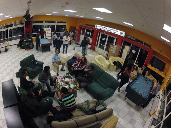 Our new buddies already feel like at home in The Foyer! Let's enjoy your semester at @utbm_fr #Erasmus #Belfort