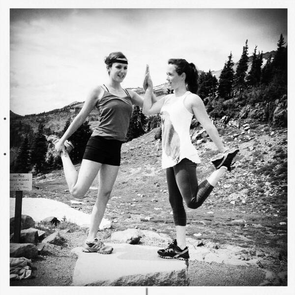 yogawithadriene's tweet photo. WHATS UP!? @QuickDrawPhotos! Mt Rainer memories with @katieelliottart #quickdrawthis xxooooo #love #mtrainer http://t.co/jwhWUrOOSH