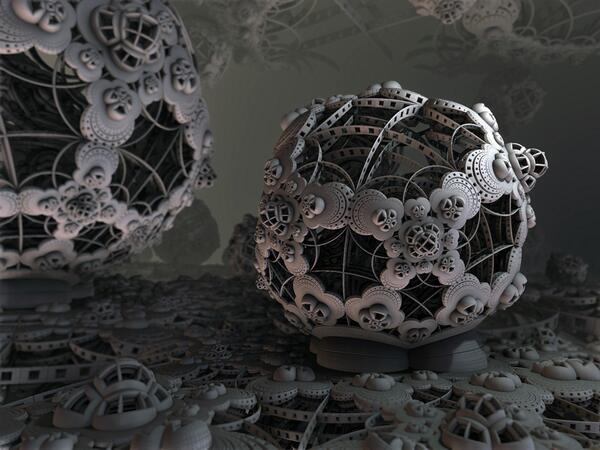 TheMandelbulb's tweet photo. http://t.co/wmN5fEx1Y5 3D fractal art.

"Ptolemaic Chaos #2" Matthew Haggett 2014

#fractals #mandelbulb3D http://t.co/qsq8GBuTn3