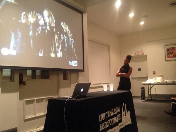 Just started our appropriation of black culture workshop. Still time to come, Thomas Lounge