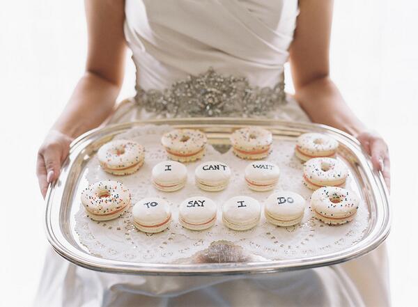 LovellaBridal's tweet photo. Pretty, lovely &amp; definitely sweet… Photo: @carolinetran / macarons: @sweetnsaucyshop #weddings http://t.co/hVRIoKNMyY