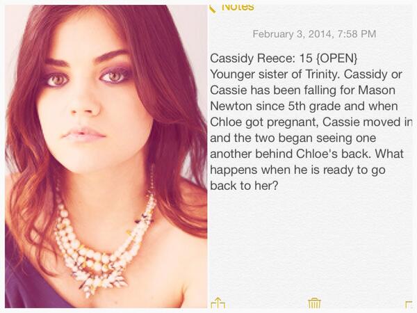 TheAverageOnes's tweet photo. Cassidy Reece: 15 {OPEN}
FC: Lucy Hale http://t.co/tfWLW6k6Af