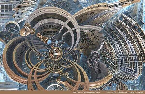 TheMandelbulb's tweet photo. Wild 3D fractals by Ricky Jarnagin: http://t.co/8FybHGhofk

"Amusement Ride" © Ricky Jarnagin/DsyneGrafix http://t.co/xS7P9NiOKa
