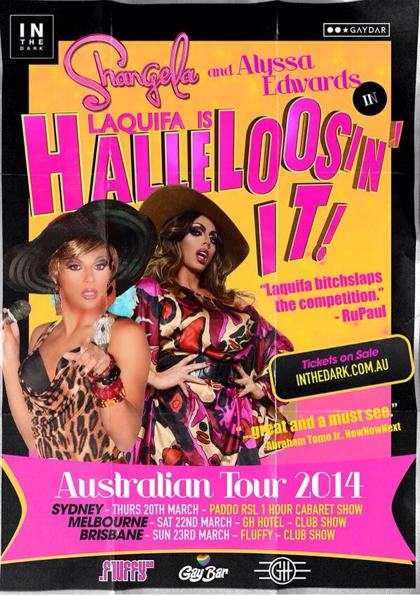 My Aussies!! <a href="/AlyssaEdwards_1/">Alyssa Edwards</a> and I are coming to turn the party with ya! Get ur tix and warn the neighbors! Xoxo