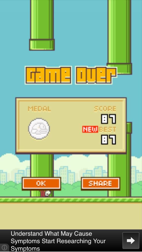 m_maqueo's tweet photo. @CoxBaigts @joseragtzg #flappybird http://t.co/CN8WX4h6Fn