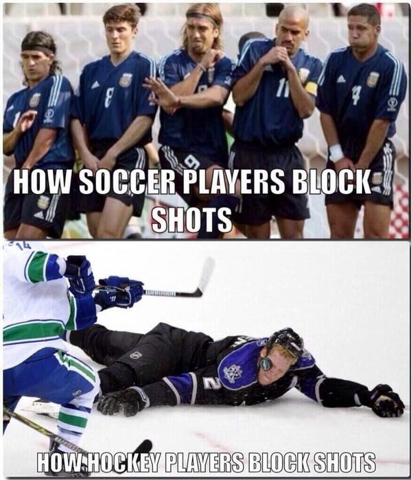 EarlDibblesJr's tweet image. Soccer vs hockey.