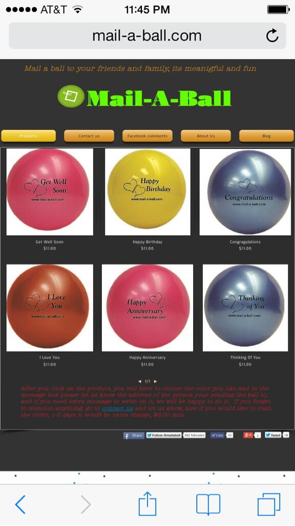 MailABall tweet picture