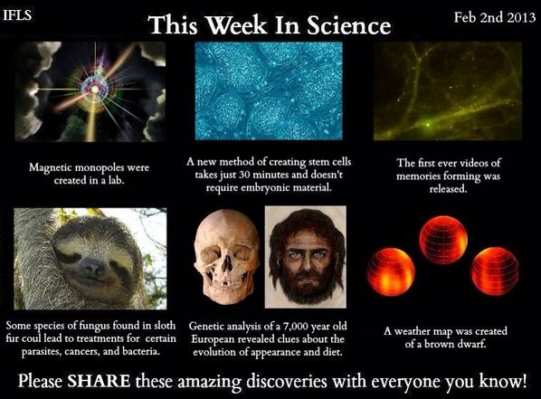 TTAScience's tweet photo. Last week in science courtesy of IFLS. Stem cell stuff could be revolutionary :D http://t.co/OtYuy8Gunr
