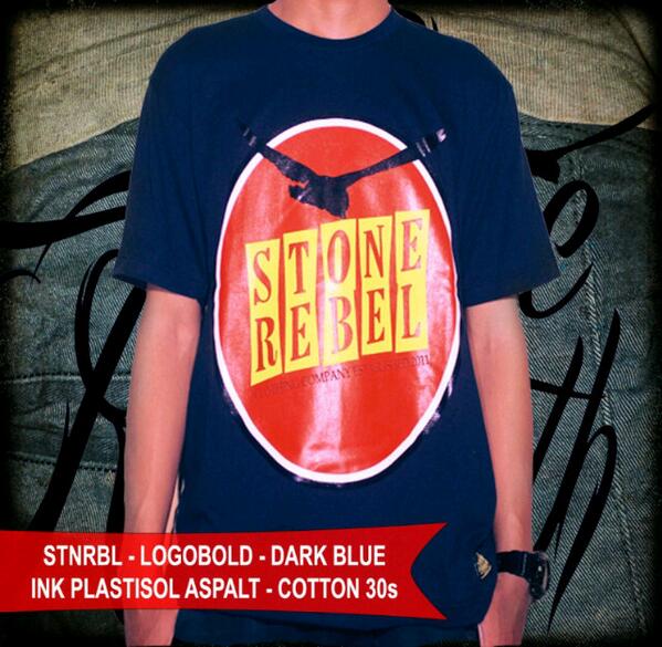 animoscloth's tweet photo. STONEREBEL - LOGO BOLD - DARK BLUE - IDR 100K - SIZE S M L XL - ORDER ONLINE +6281212144545 http://t.co/5krpNcfz0g