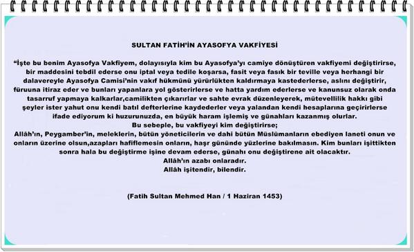 ISTAN8UL's tweet photo. Türkiye Cumhuriyeti Devleti, üzerinden Fatin'in bedduasını atıp, Vakıf hakkından kurtulmadıkça iflah olmayacaktır!  http://t.co/x0Br3GfICW