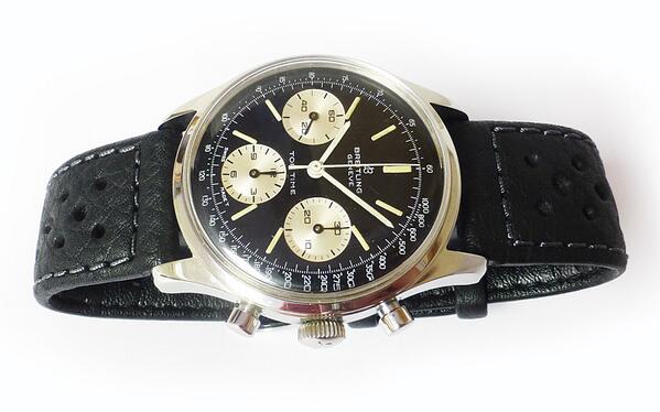 Breitling Top Time circa 1969 with Venus 178 hand winding movement #breitling #toptime #breitlingnavitimer #watches