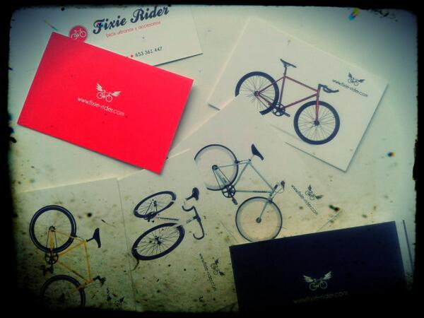 FixieRiderSpain's tweet photo. Nuevas tarjetas de  @FixieRiderSpain http://t.co/w4b4nWse3P