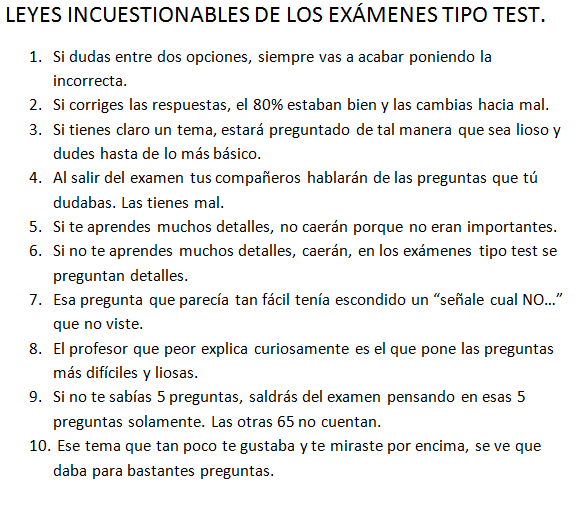 postureoclases_'s tweet photo. ¿Tienes examen tipo test? Pues toma las instrucciones. #PostureoClase http://t.co/i3ki2q1YyJ