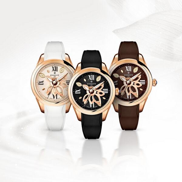 La "New Diamond Flower Gold" éclot pour la #saintvalentin dans le jardin des créations Perrelet.