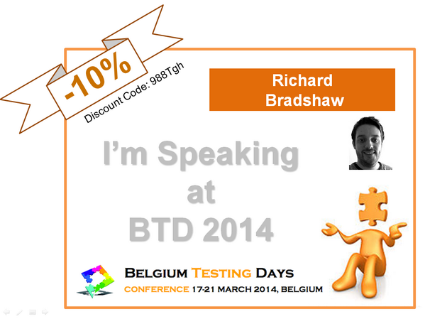 FriendlyTester's tweet image. Come to @btdconf and see my conference talking debut discussing the #PageObject pattern.