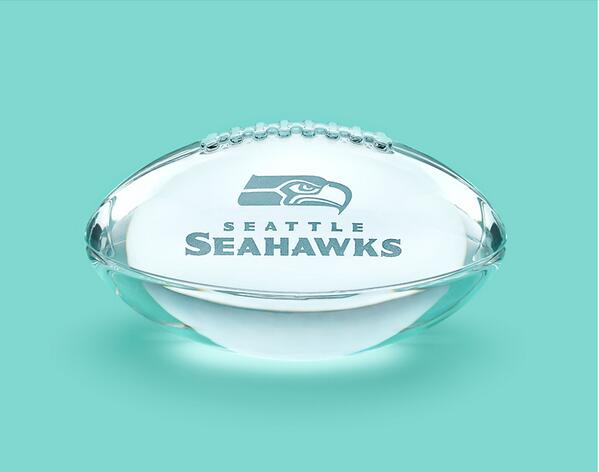 Only the best for the champions. Presenting the #SB48 @seahawks paperweight:
