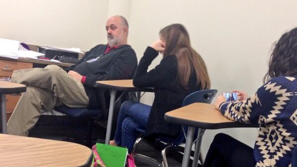 Caught taking selfies