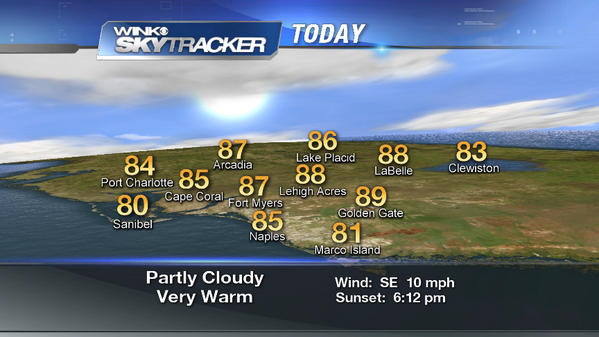 winknews's tweet photo. Near record high temperatures are possible this morning. The record high in both Fort Myers and Naples is 87 degrees. http://t.co/HzN10H2J97