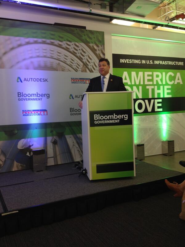 lauraperrotta's tweet photo. Chairman Shuster speaking about highway bill now @Transport @RepBillShuster @BGOV #BGOVBuild http://t.co/ooZAvfJTwA
