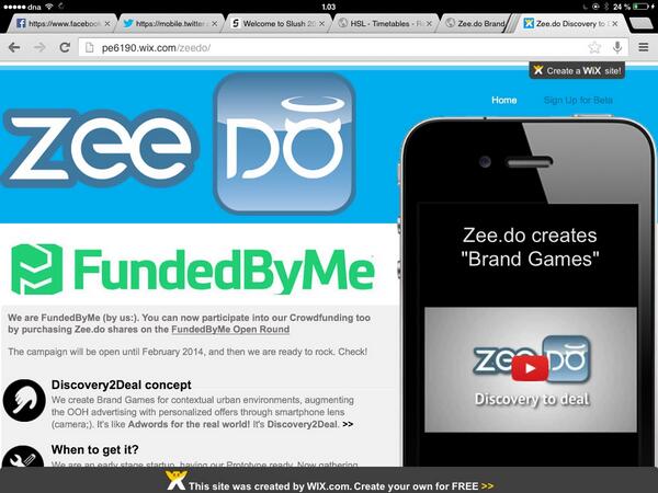 Zeedoer's tweet photo. .29hrs “@pvgreen: .Abt 30 hrs left in #crowdfunding http://t.co/QwRzUmrpnz #OOH #interactive via #BrandGames.#Invest http://t.co/9Lkzl7InNY”