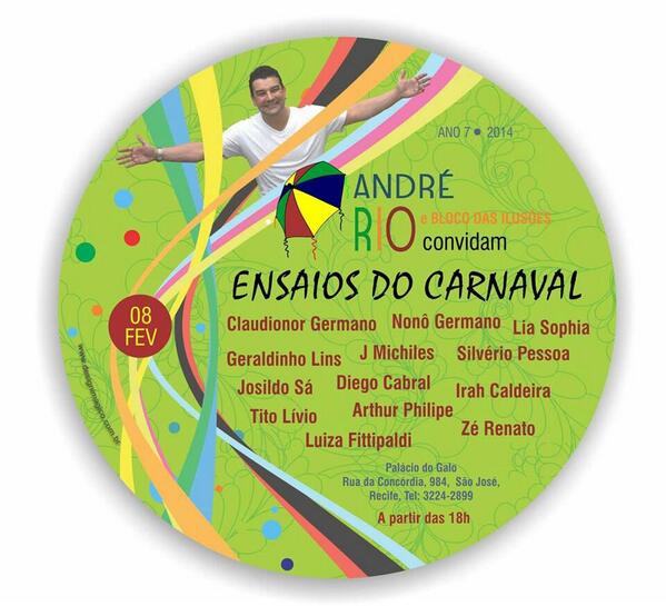 josildosa's tweet photo. No próximo sáb (8), Josildo Sá estará participando do Ensaio do Carnaval com André Rio e o Bloco das Ilusões. http://t.co/4jFOHqLd3X