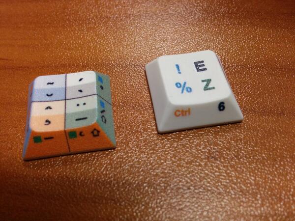 FrogPadInc's tweet photo. Here are some printed keycaps from a test run. These are the Cherry ML keycaps! #onehandkeyboard #bluetoothkeyboard http://t.co/EPaeG3RU4b