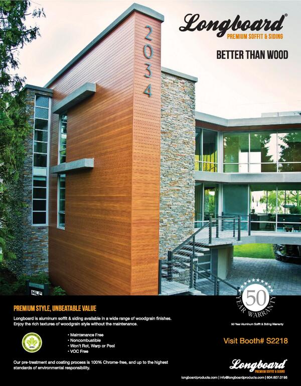 GreenBuildTalk's tweet image. #LongBoard -Better than Wood Premium #Soffit &amp;amp; #Siding #IBSVegas Booth S2218