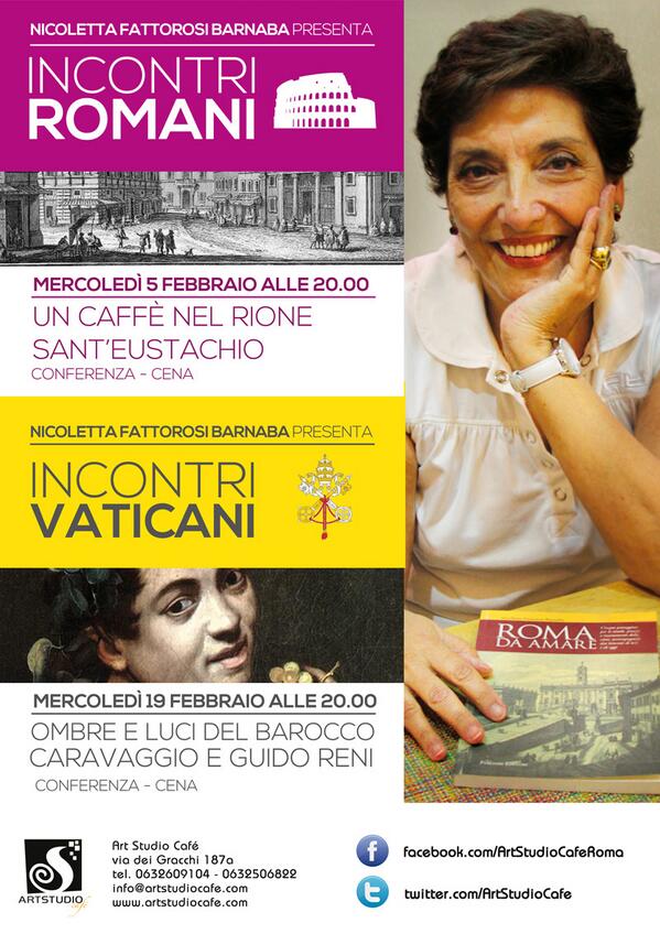 #cenaconferenzaromanesca domani 5 febbraio alle 20 con Nicoletta Fattorosi #rionesanteustachion #Roma