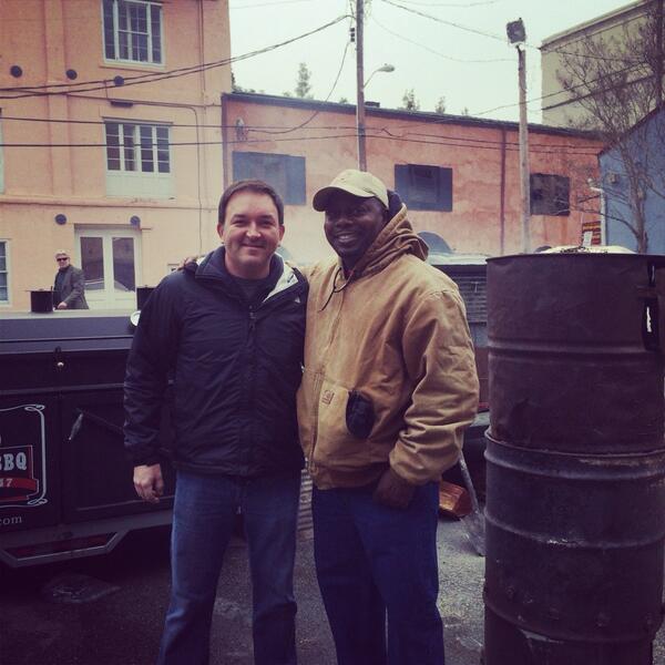 FatBackTeam's tweet image. .@rodneyscottbbq &amp;amp; @skylightinn are ready for tonight's #RodneyInExile finale dinner at No 5. Faber. See y'all at 6!